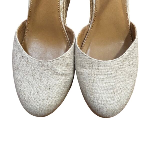 J Crew wedge heel espadrilles ankle strap high heels casual beachy heeled shoes - Picture 4 of 10